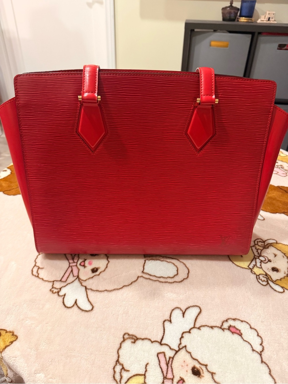 Louis Vuitton Red Epi Leather Tote